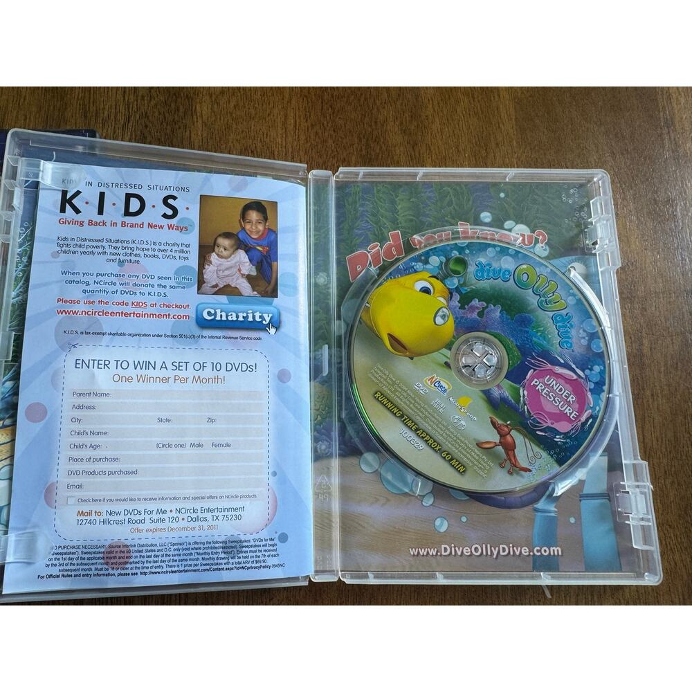 Kids DVD Lot Thumbelina Sesame Street Dive Olly Dive Underdog NIMH - Picture 14 of 14